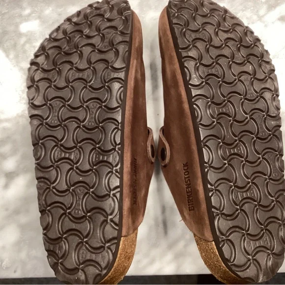 Birkenstock Brown Suede Slip-On Clogs 39 - Picture 4 of 4